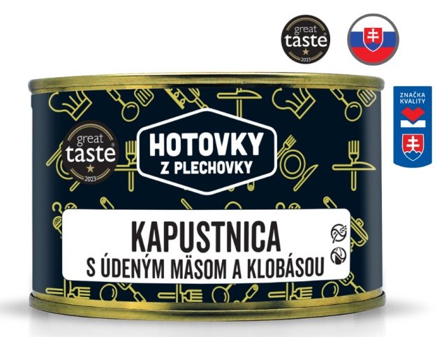 HOTOVKY Z PLECHOVKY Zelná s uzeným masem a klobásou Varianta: 400 ml