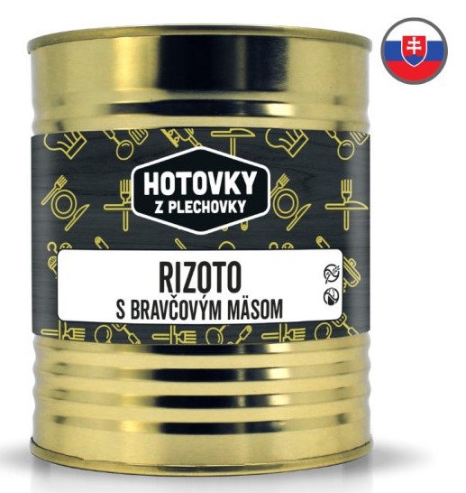 HOTOVKY Z PLECHOVKY Rizoto s vepřovým masem Varianta: 800 g