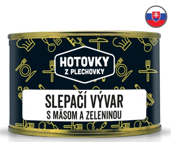 HOTOVKY Z PLECHOVKY Slepičí vývar s masem a zeleninou Varianta: 400 ml