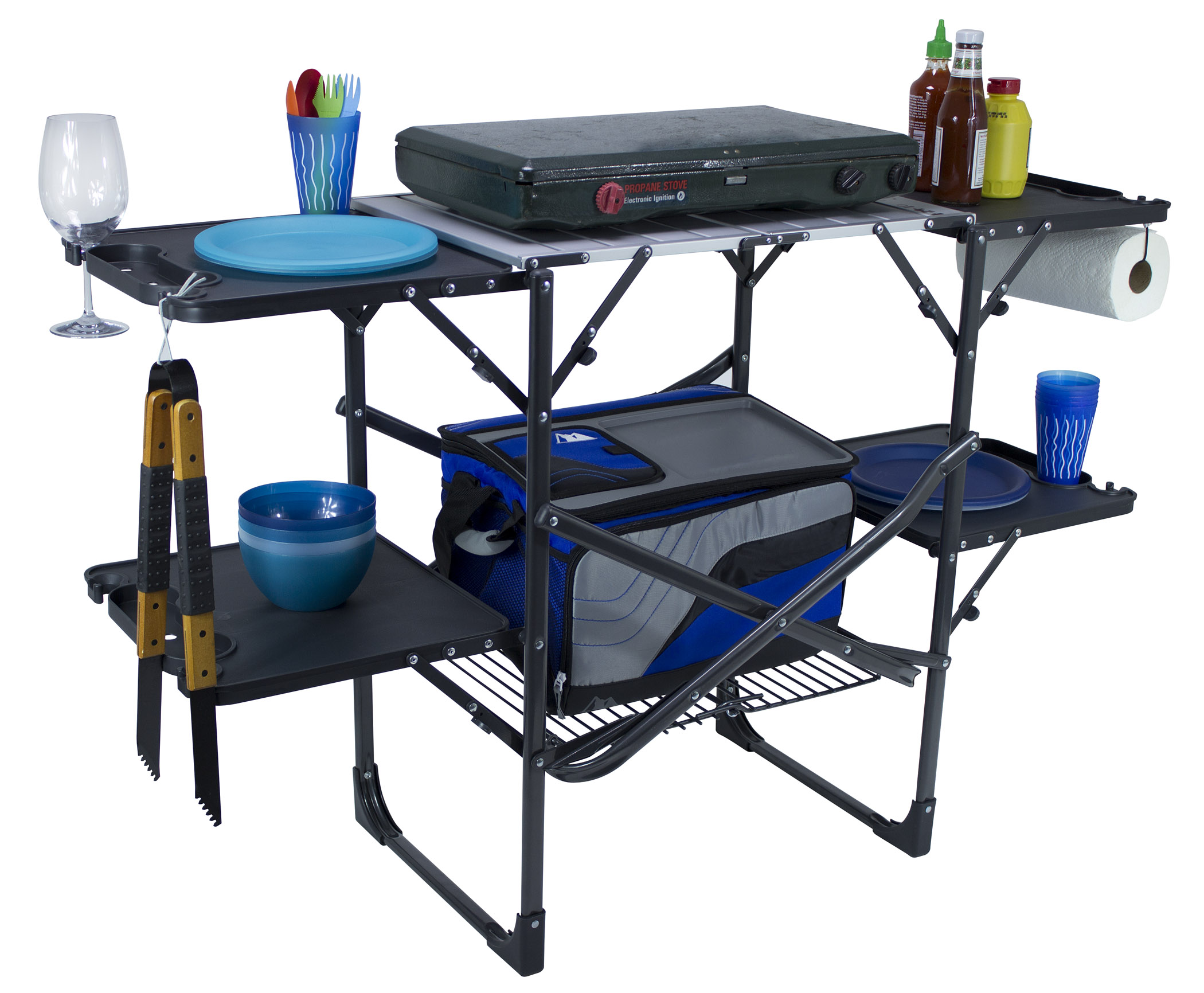 Venkovní kuchyně Slim-Fold Cook Station™ Black Chrome