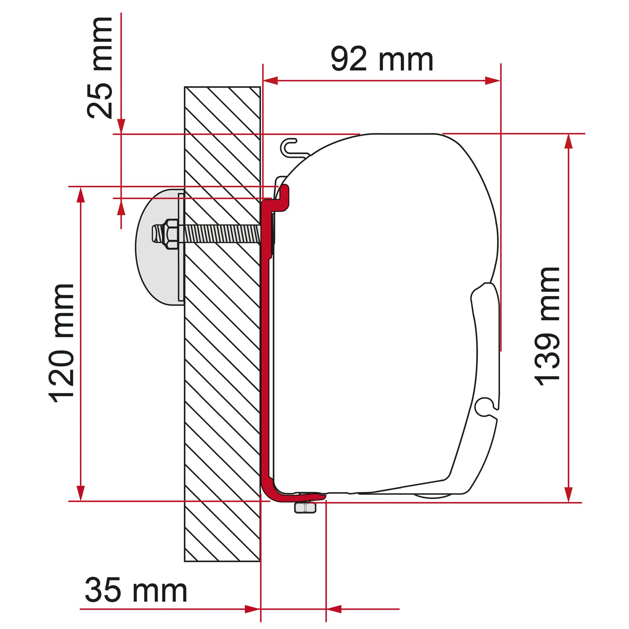 FIAMMA Adaptér AS Délka: 350 cm