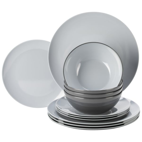 Sada nádobí Gimex VIVID LINE - pro 4 osoby Barva: Světle šedá