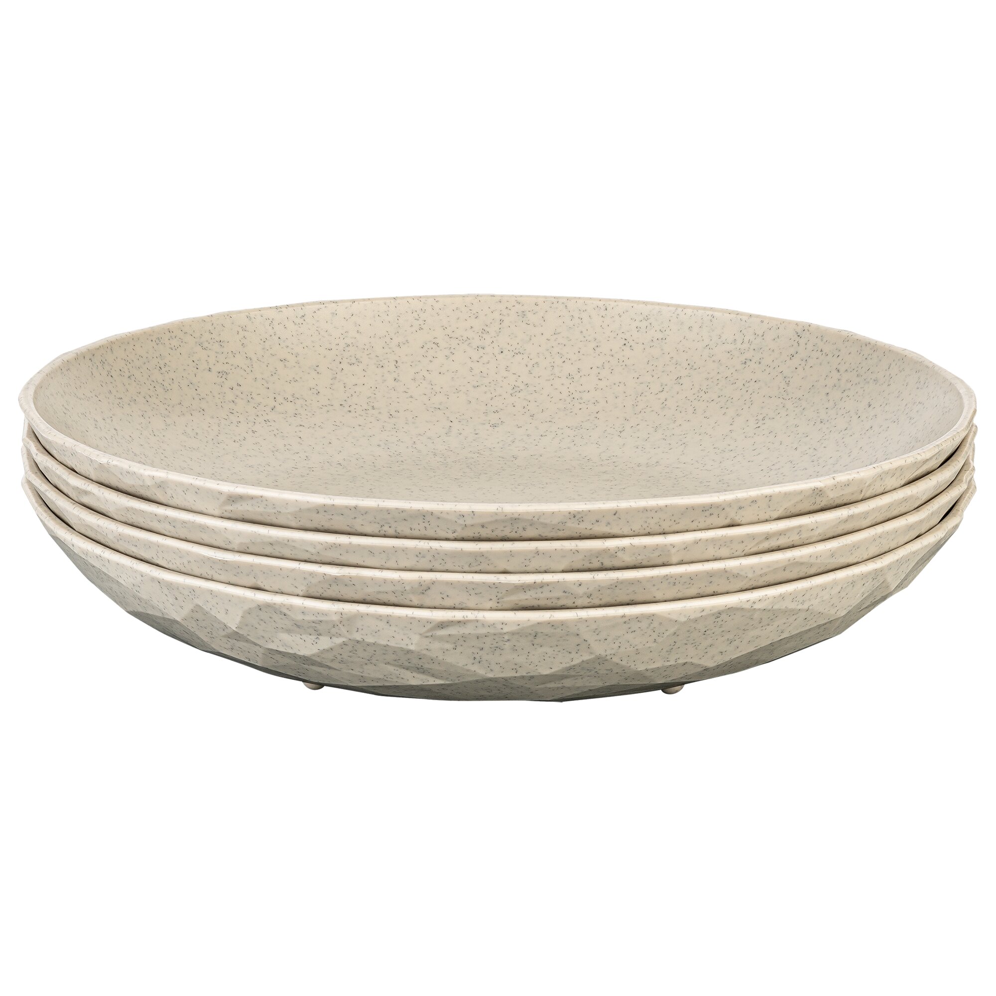 Sada 4 hlubokých talířů Koziol Club - různá barevná provedení Barva: Pískově šedá