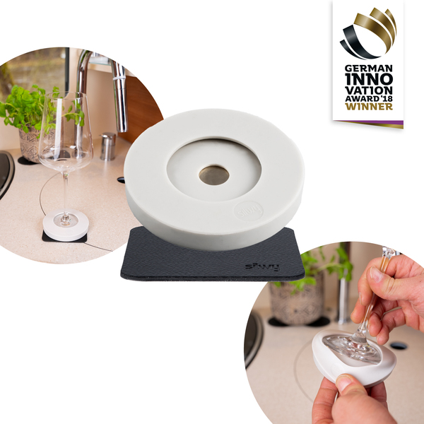 Magnetický držák skleniček Silwy - Single, světle šedý