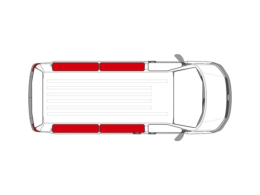 IDEATERMICA Vnitřní termoclony pro VW Caddy 2015 - 2020 s komfortním obložením KR + DR Varianta: Obytná část - KR