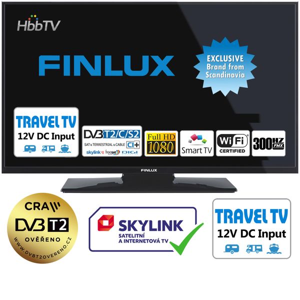 Televize Finlux TV32FFMG5760 - FHD, T2, SAT, SMART, WIFI, 12V, TRAVEL, TV