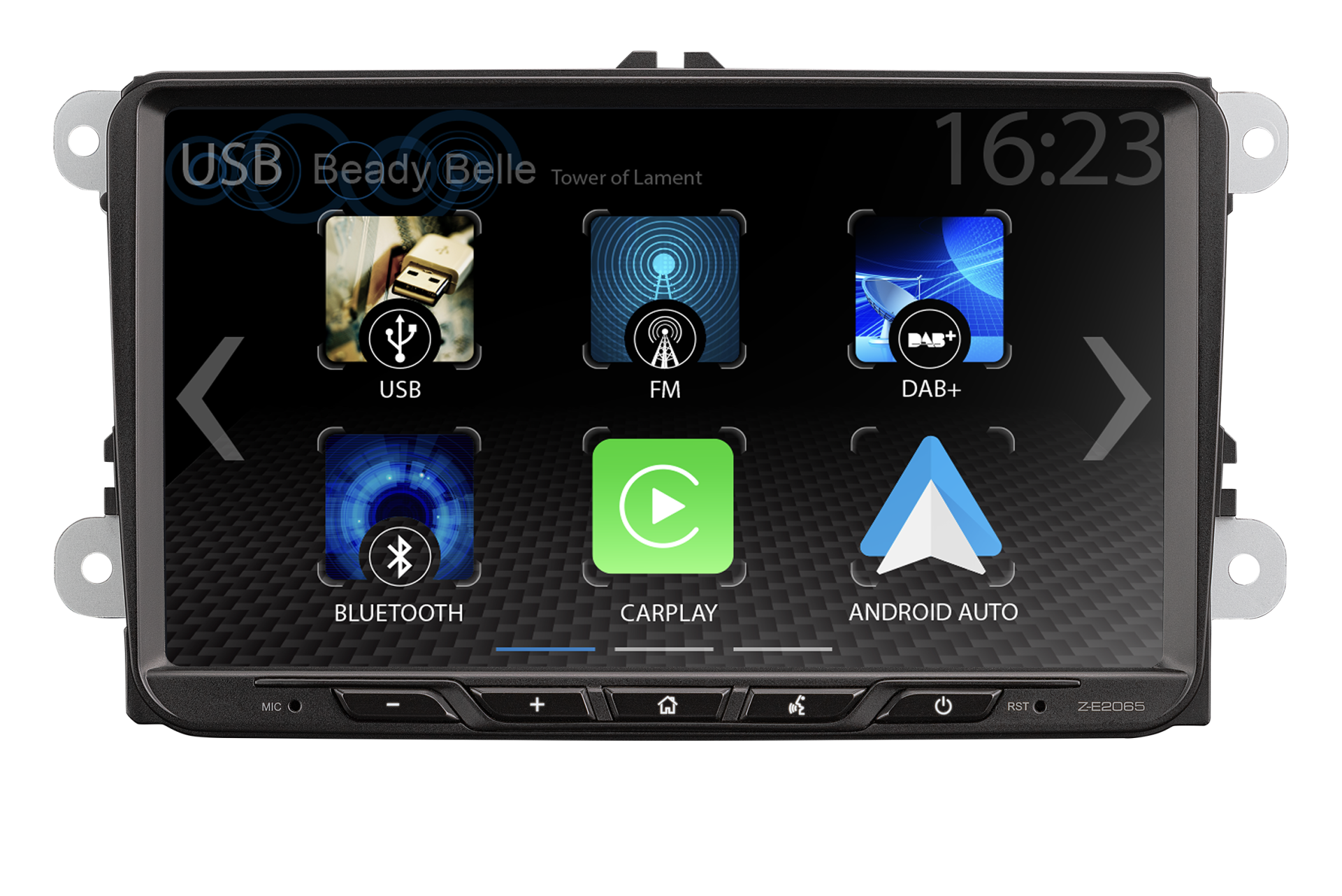 Autorádio ZENEC Z-E2065 – 9″ Infotiner/Navigační systém pro VW, SEAT A ŠKODA