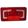 Multifunkční svítidlo LED, 9-32 V, levé červené IP67 se 6hranným reflektorem
