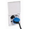 Multifunkční venkovní zásuvka Quattro - 230V/12V,  anténa/satelit