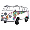 Nástěnné tetování VW Collection T1 Bulli Bus - Flower