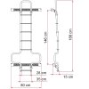 Zadní žebřík Fiamma Ladder 6 DJ pro Ducato, Boxer, Jumper - černý