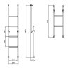Přístupový žebřík Lippert pro pro výklopné střechy nebo palandy - 145 cm