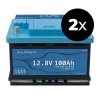 Supervolt LiFePO4 200Ah 12,8V lithiová baterie – sada 2x SX100