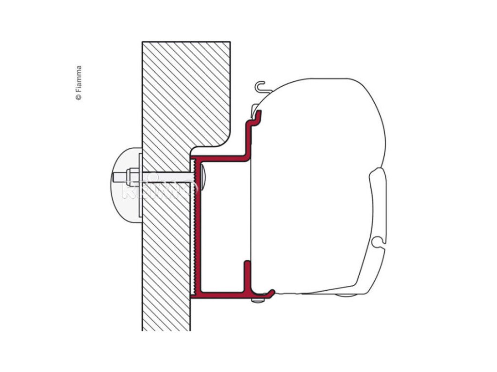Adaptérová lišta Fiamma pre Euro & Karman (Varianta Adaptér F45 Eura Mobil)