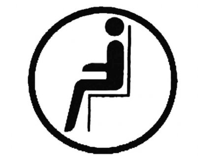 218224 piktogram na samolepce identifikace sedadla