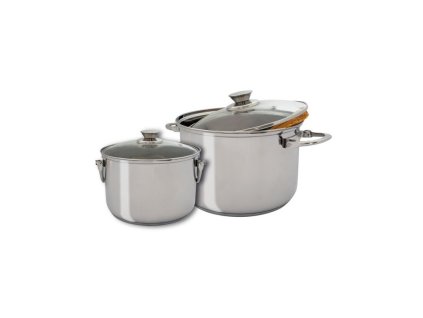 Sada hrncov EUROTrail RIMINI z nerezovej ocele, vhodné na indukciu