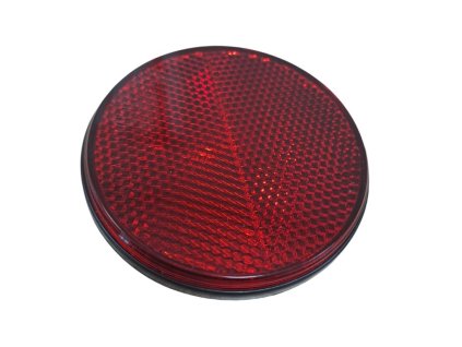 Samolepiaca odrazka guľatá v červenej farbe, 72mm - 1 kus