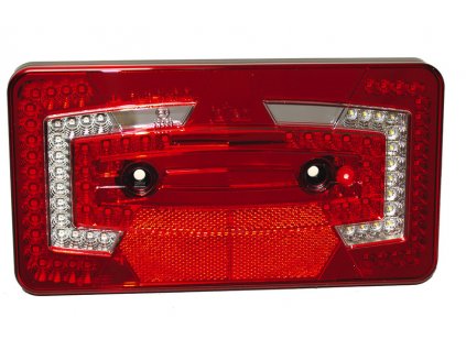 220165 multifunkcni svitidlo led 9 32 v leve cervene ip67 se 6hrannym reflektorem