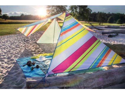 Slnečná plachta BENT "Zip-Canvas" (Varianta Slnečná plachta BENT sivá/červená)