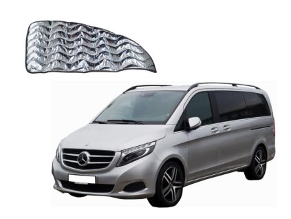 Vnútorné termoclony pre Mercedes Benz Vito Tourer od roku 2014 s komfortným obložením KR+DR+Extra dlhý - druhá akosť