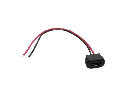 USB-C zdierka na panel s káblom 10cm, iba pre napájanie