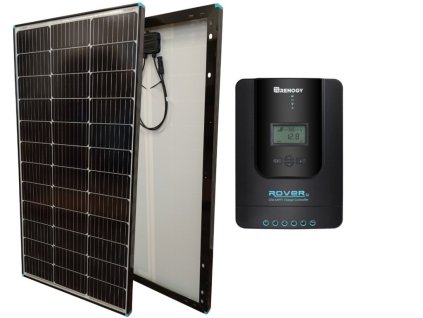 Montáž solárneho setu Renogy 100 Wp s MPPT solárnym regulátorom nabíjania 20 Amp - vstavby, čierny