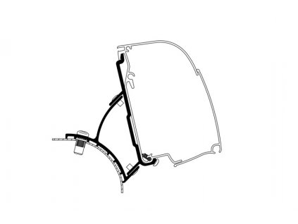 Adaptér markýzy pro Thule 4200 - VW T5/T6 Minivan Fixed (Varianta Mark.adapt.sleep.d.T5/T6)