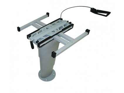 225289 jednosloupovy zvedaci stul primero comfort 350 710 mm stribrno sedy