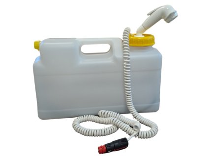 Kempingová sprcha s kanistrom 12l a čerpadlom na 12V