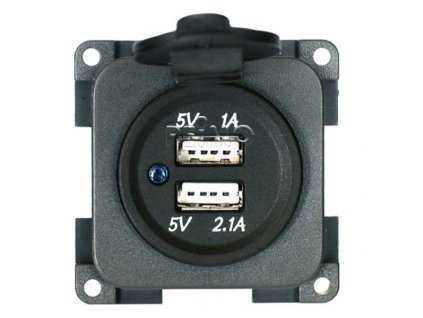 234043 dvojita nabijeci zasuvka usb 5v 1a 5v 2 1a