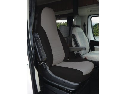 245818 potah 2 ks cerny imitace kuze sedy mikrovlakno s operkou hlavy