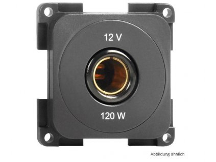 257815 zasuvka 12v volna cerna
