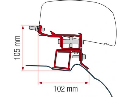 282418 adapter pro stresni markyzu f40van mercedes tridy v od roku 2014
