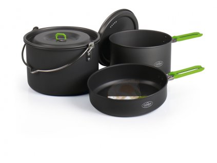 284938 camp4 elite l camping cookware sada 5 hlinikovych hrncu
