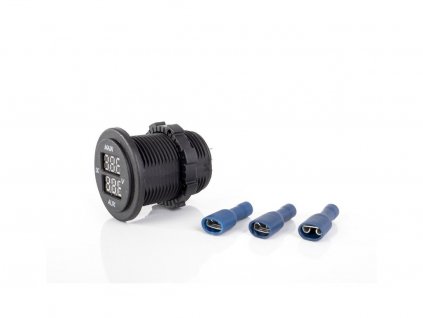 Duálny LED voltmeter Carbest - pre dve batérie