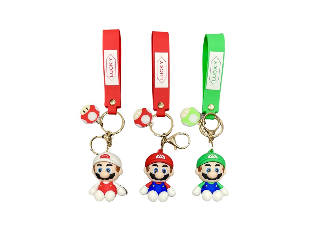 Super Mario klíčenka 6cm barvy