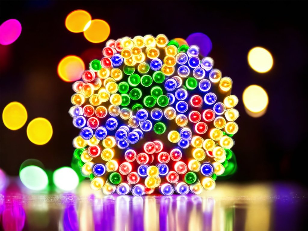 Vánoční 100 LED osvětlení 8 metrů, 6 barev barevná | Respelen.cz