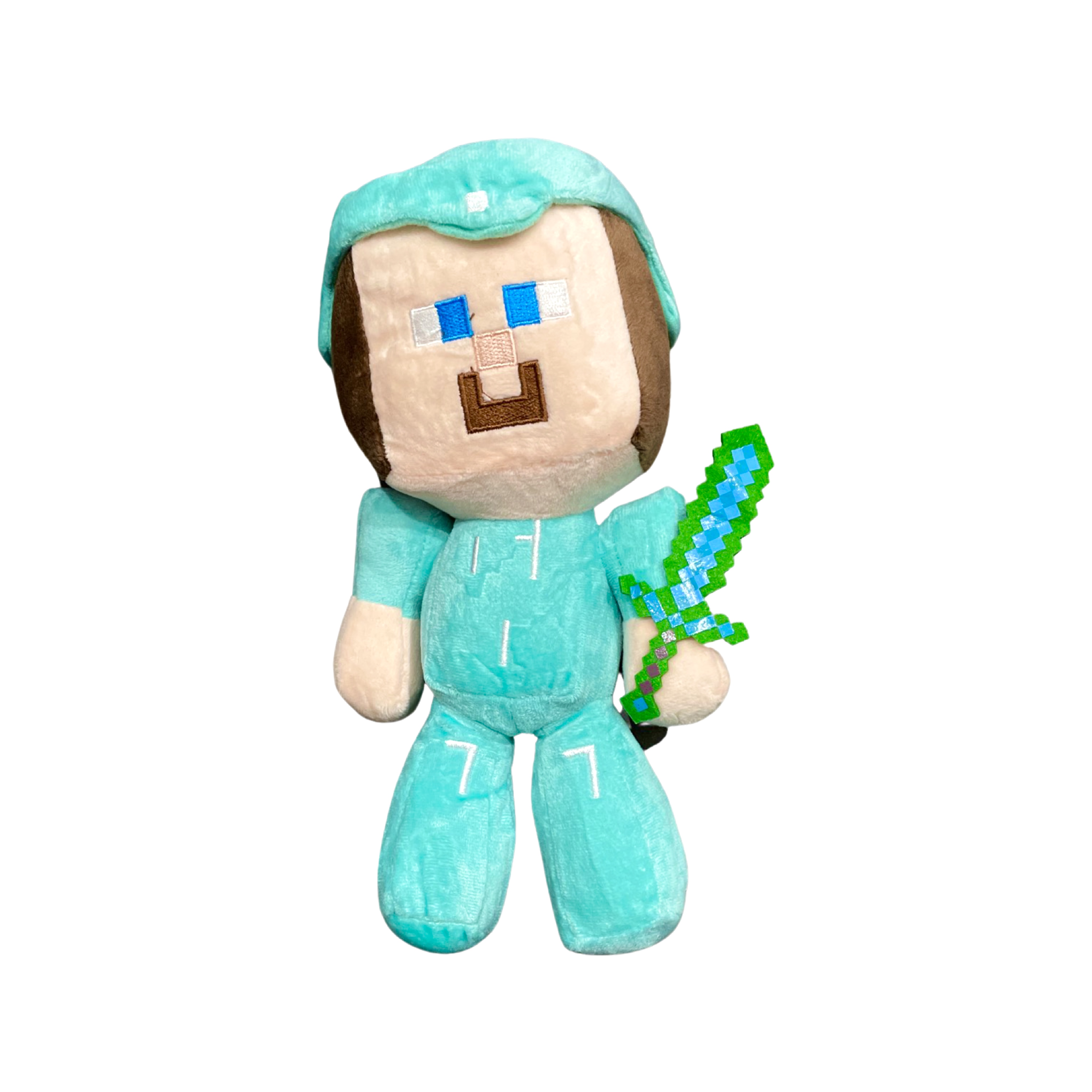 Minecraft Diamantový Steve s mečem plyšák 24 cm