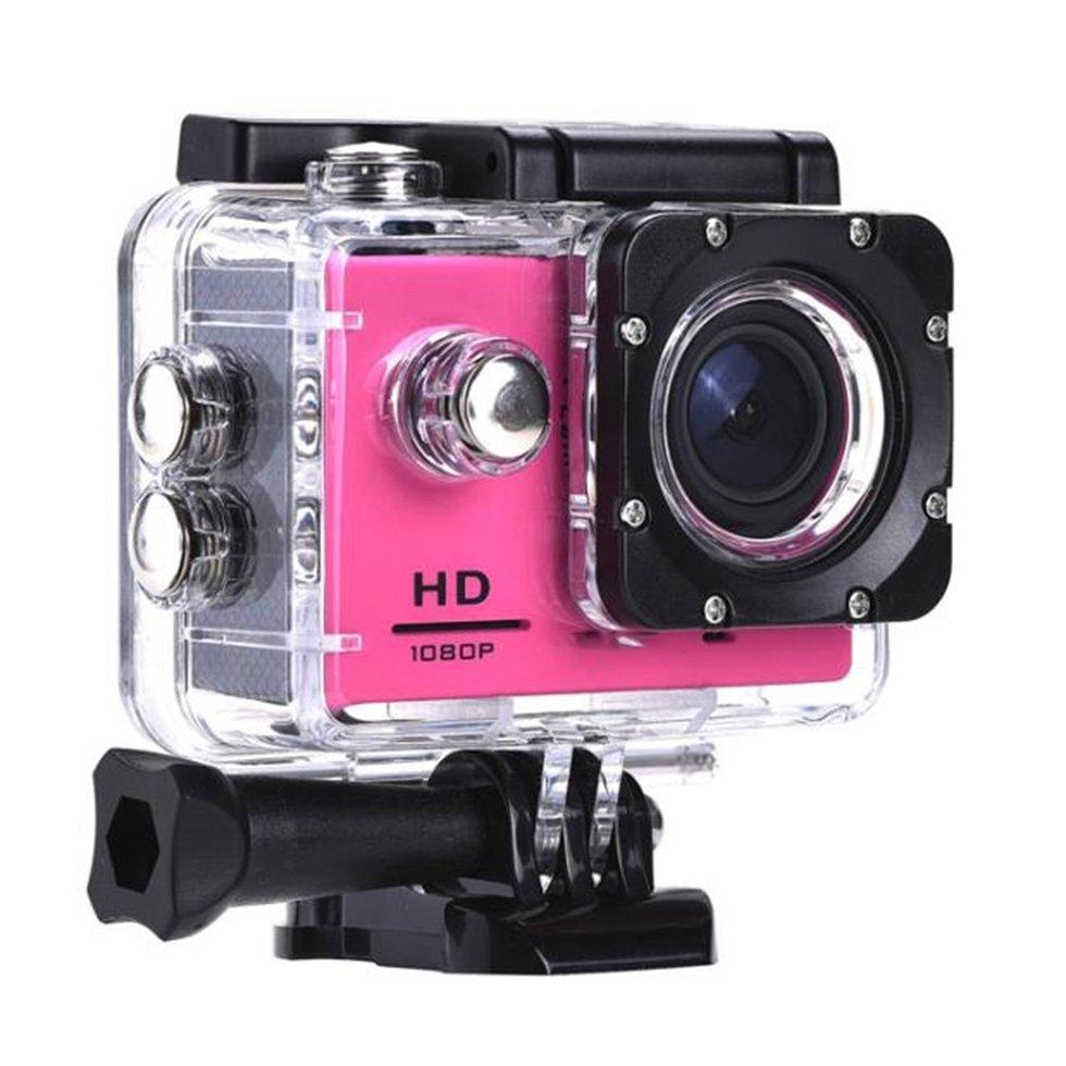 Vodotěsná sportovní kamera FULL HD 1080P + příslušenství Barva: Růžová