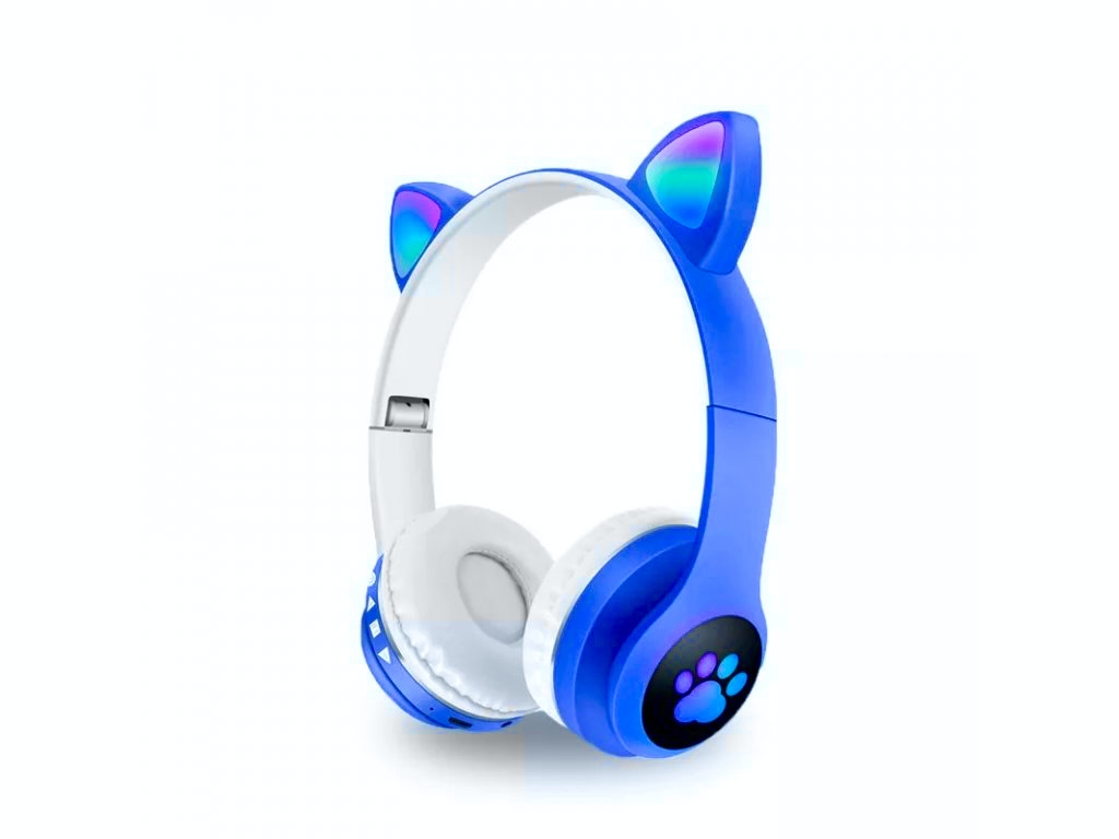 Bluetooth sluchátka Cat Ear s tlapkou VV-23M Barva: Tmavě modrá