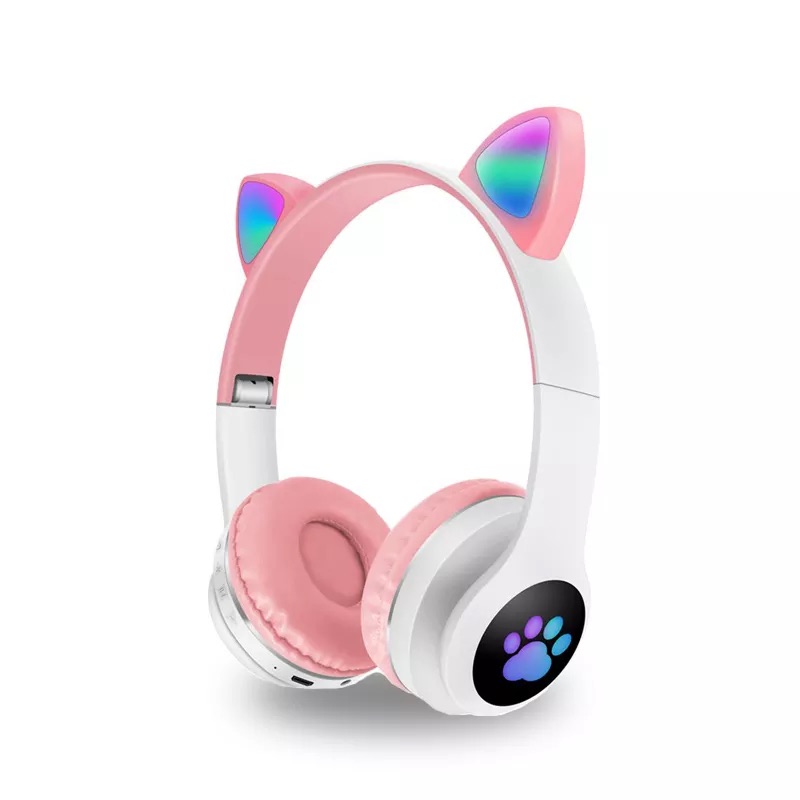 Bluetooth sluchátka Cat Ear s tlapkou VV-23M Barva: Bílá