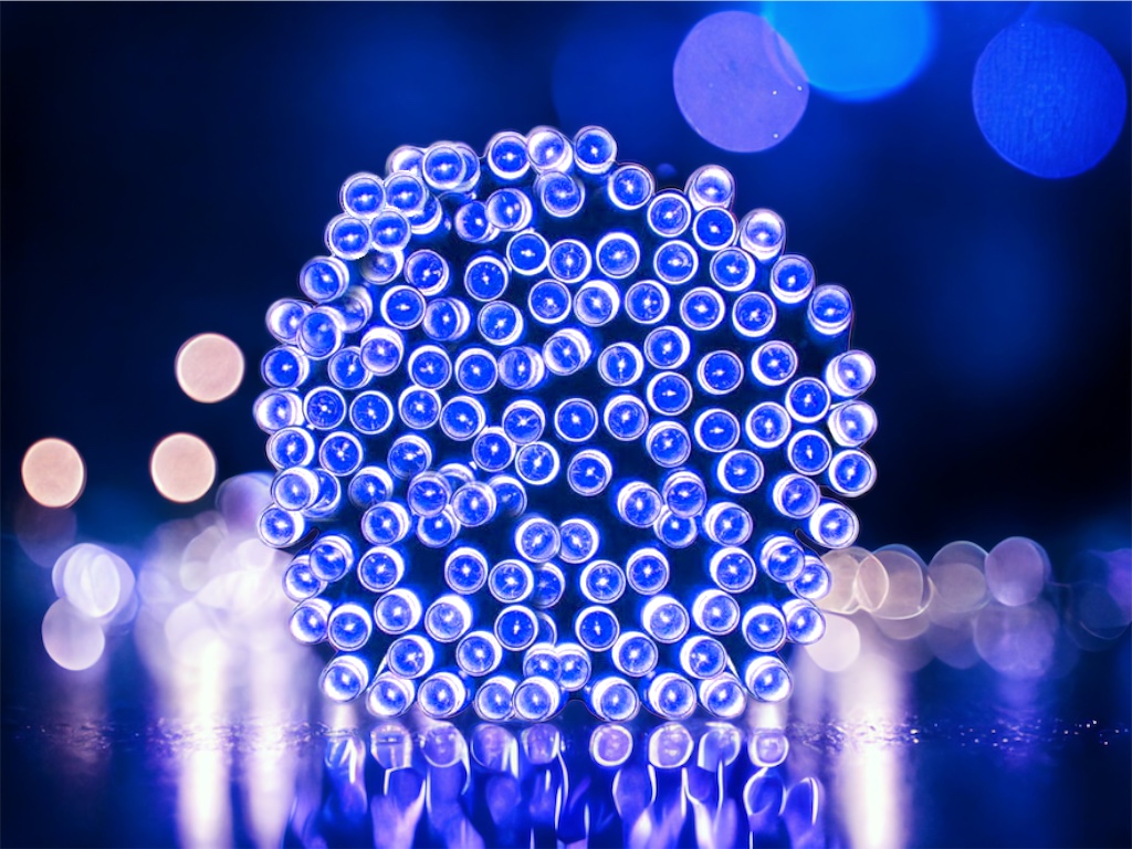 Vánoční 100 LED osvětlení - 8 metrů, 5 barev Barva: Modrá