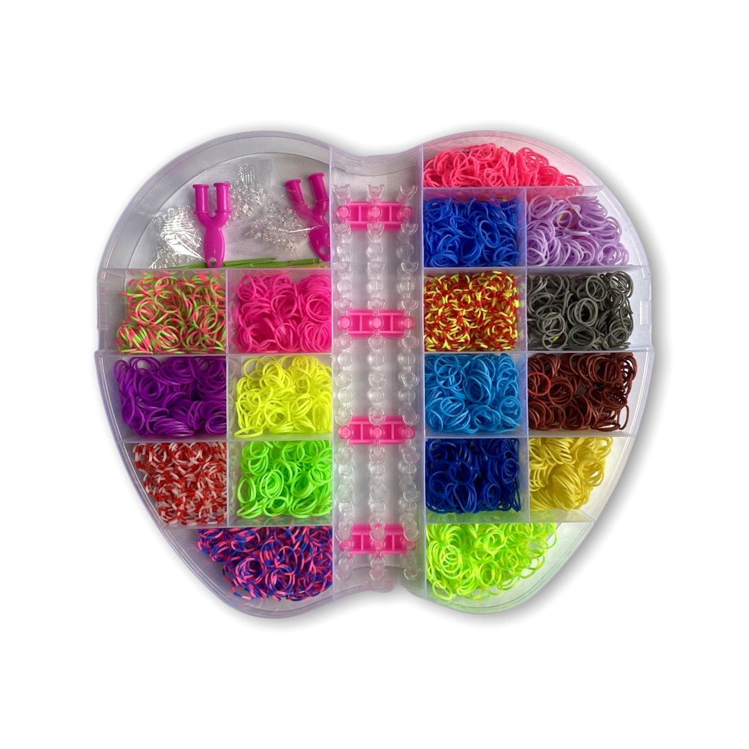 Apple sada barevných gumiček pro pletení náramků - 3 500 ks