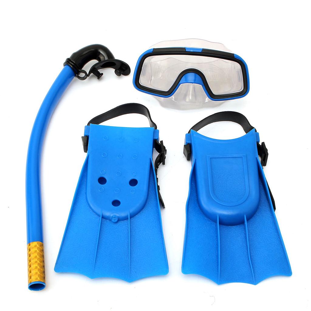 Dětský Mini Potápěčský Set - Brýle, Šnorchl, Ploutve Barva: Modrá