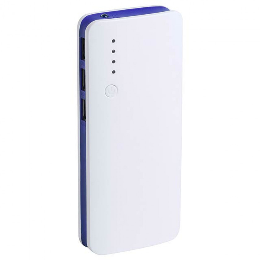 Powerbanka s LED osvětlením 20 000 mAh, 3x USB Barva: Modrá