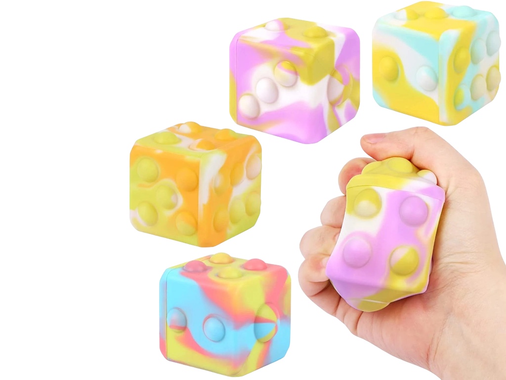 POP IT Antistresová 3D kostka - Fidget Pop Cube