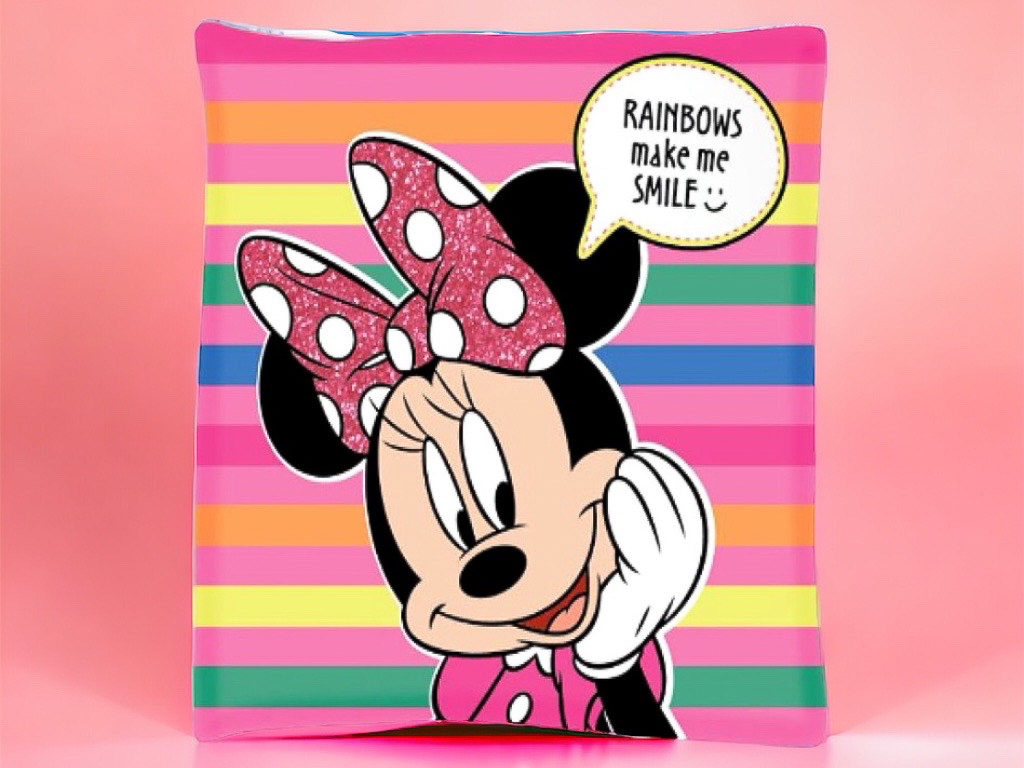 Mickey - Dekorační Plyšový polštář Postavička: Minnie, Velikost: 45 x 45 cm