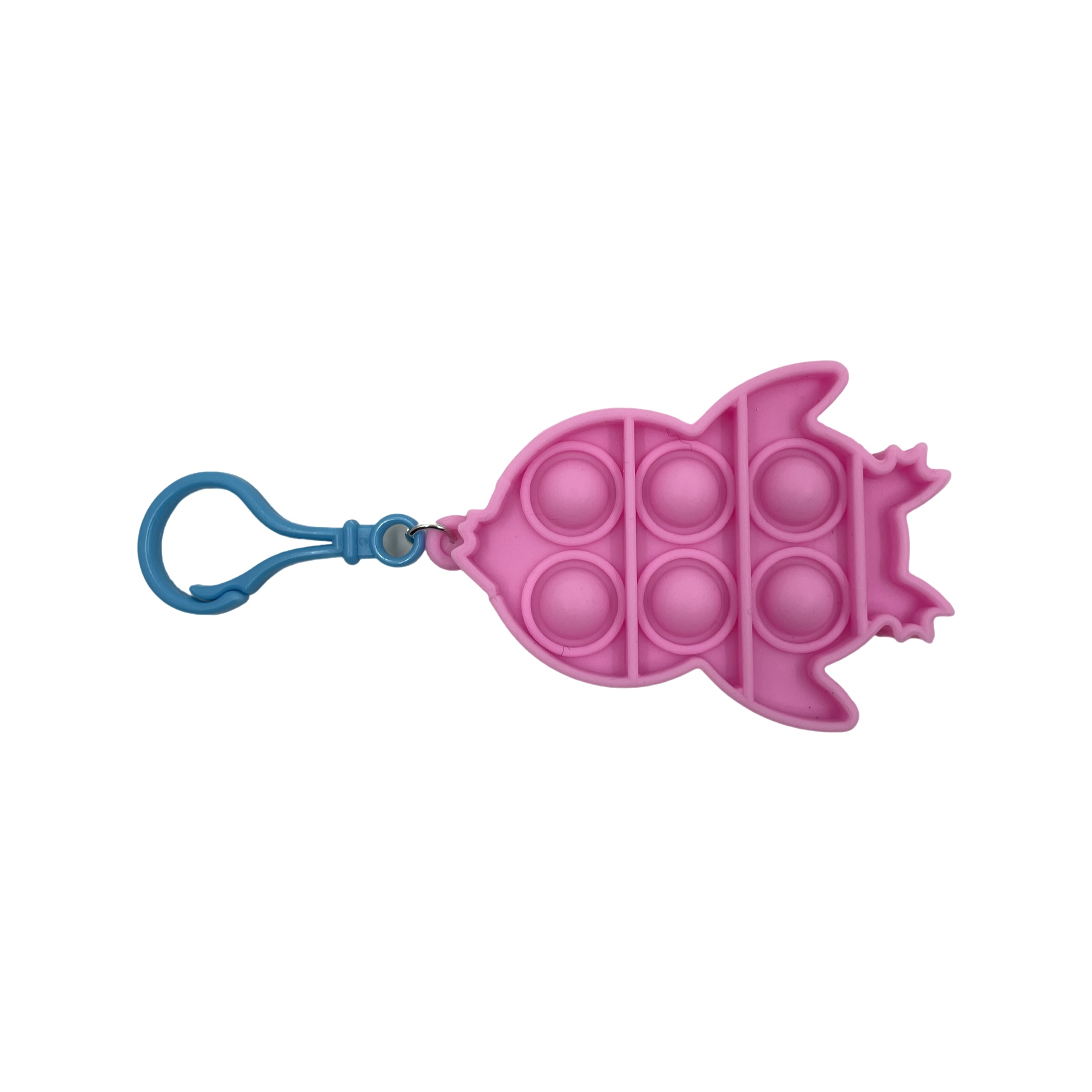POP IT Antistresová hračka klíčenka vesmírná raketa Barva: Růžová