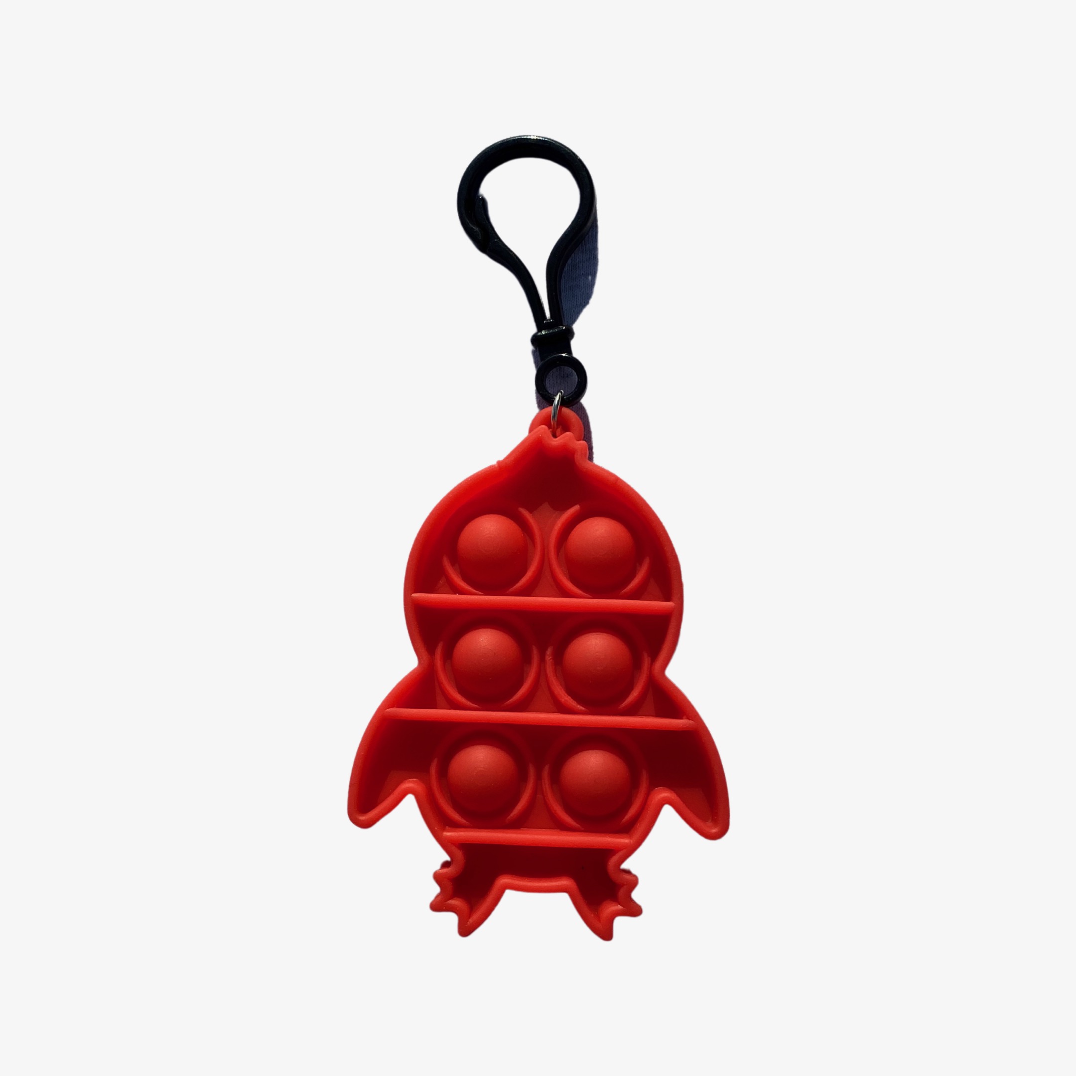 POP IT Antistresová hračka klíčenka vesmírná raketa Barva: Červená