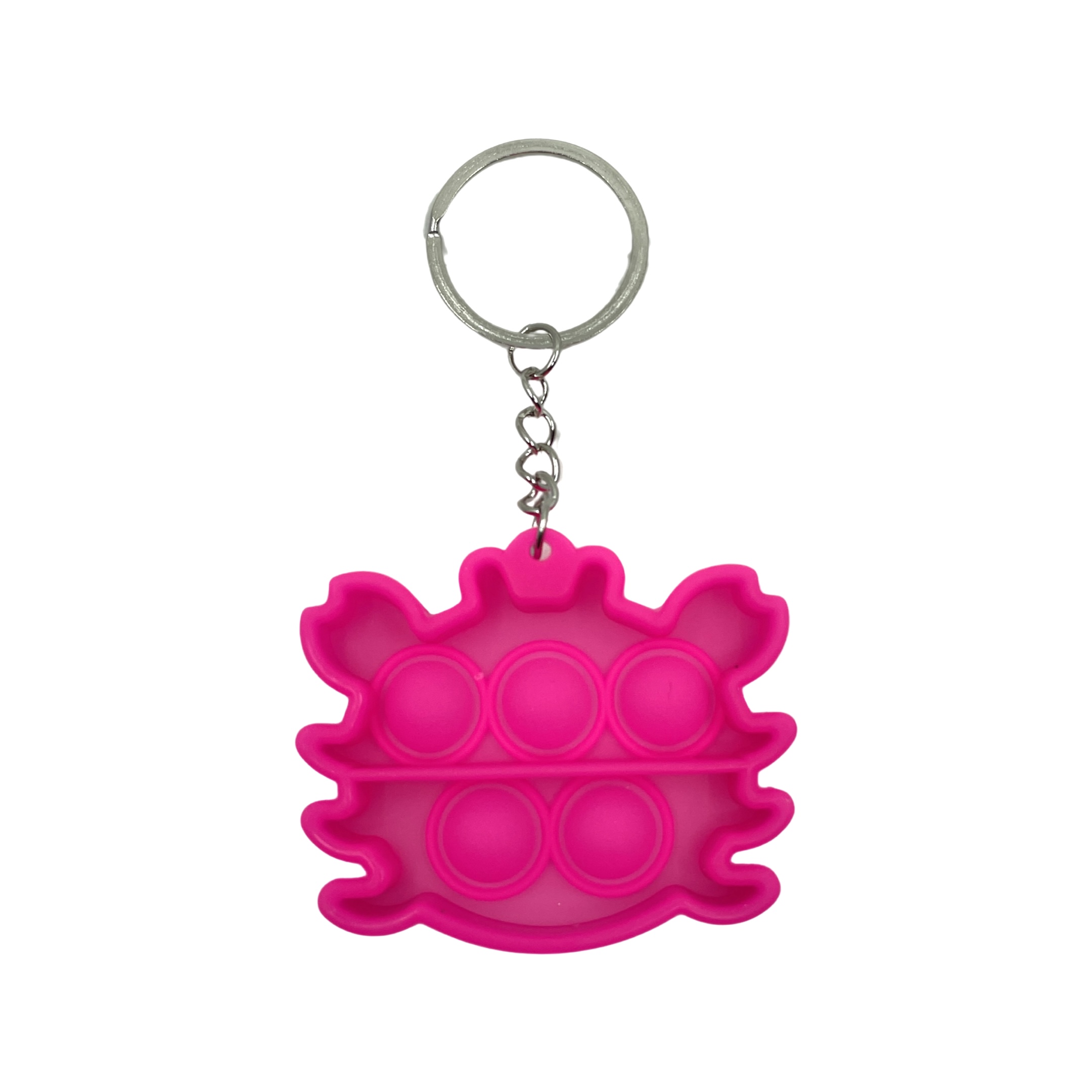 POP IT Antistresová hračka klíčenka krab Barva: Růžová